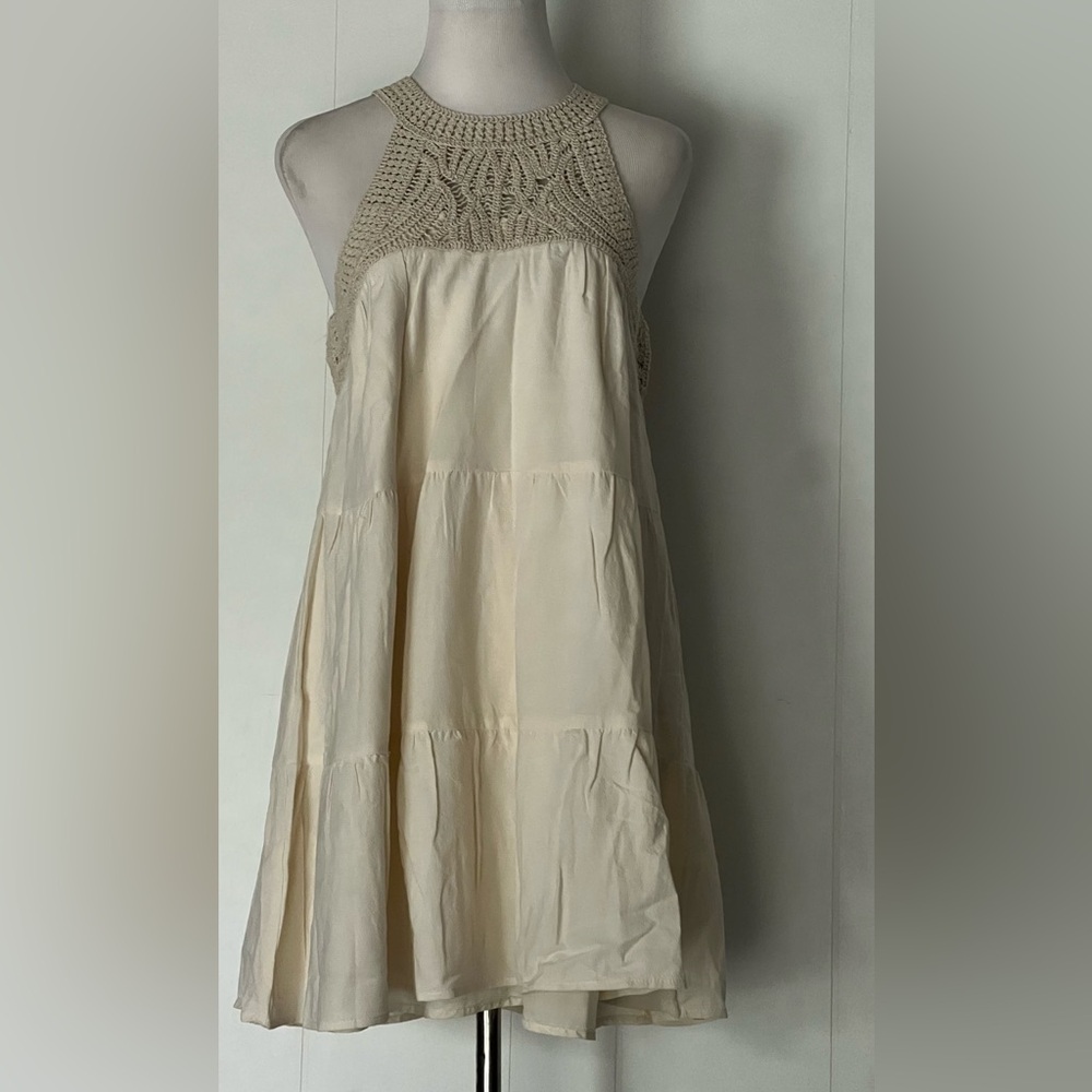 Exquisite Crochet Top Tent Dress